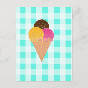 Carte Postale Illustration de glace colorée
