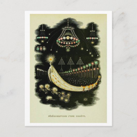 Carte Postale Illustration de Grandville "Wanderings of a Comet" (Devant)