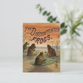 Carte Postale Illustration de grenouilles Lily Pads Moon (Debout devant)