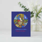 Carte postale Illustration de grossesse (Debout devant)