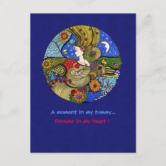 Carte postale Illustration de grossesse (Devant)