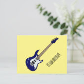 Carte Postale Illustration de guitare électrique (Debout devant)