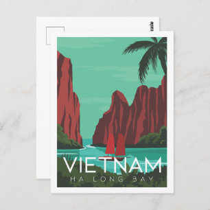 Carte Postale Illustration de Ha long Bay Vietnam Travel Place