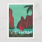 Carte Postale Illustration de Ha long Bay Vietnam Travel Place (Devant)