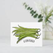Carte Postale Illustration de haricots verts (Debout devant)