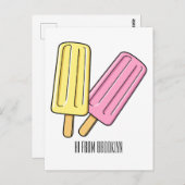 Carte Postale Illustration de Ice pop (Devant / Derrière)