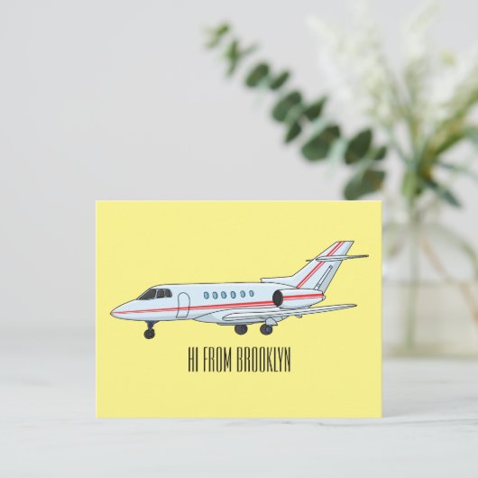 Carte Postale Illustration de jet privé (Debout devant)