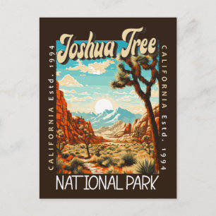 Carte Postale Illustration de Joshua Tree National Park en détre