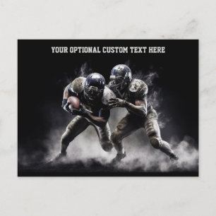Carte Postale Illustration de joueurs de football avec texte per
