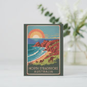 Carte Postale Illustration de kangourous de l'île de North Strad (Debout devant)