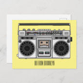 Carte Postale Illustration de la bande dessinée radio (Devant / Derrière)