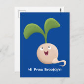 Carte Postale Illustration de la caricature de la gerbe de grain (Devant / Derrière)