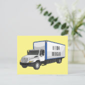 Carte Postale Illustration de la caricature du camion-boîte (Debout devant)