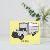 Carte Postale Illustration de la caricature du camion-boîte (Debout devant)