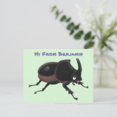 Carte Postale Illustration de la caricature du dendroctone du rh (Debout devant)