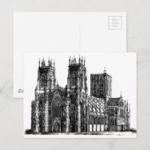 Carte Postale Illustration de la cathédrale (Devant / Derrière)