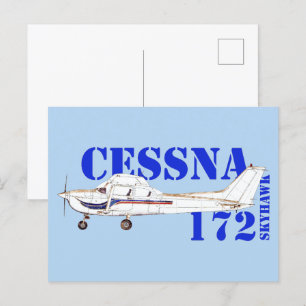 Carte Postale Illustration de la conception de l'avion Cessna 17