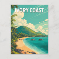 Illustration de la Côte d'Ivoire Voyage Art Vintag