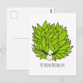 Carte Postale Illustration de la feuille de limon (Devant / Derrière)