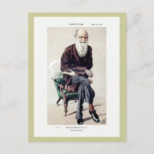 Carte Postale Illustration de la foire Charles Darwin Vanity
