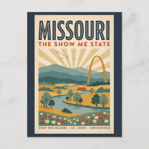 Carte Postale Illustration de la Gateway Arch du Missouri Art de