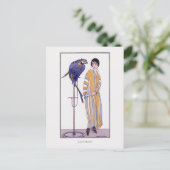 Carte Postale Illustration de la mode Wegener Parrot rayé (Debout devant)