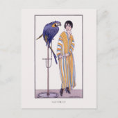 Carte Postale Illustration de la mode Wegener Parrot rayé (Devant)