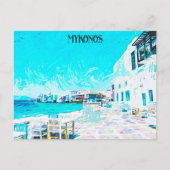 Carte Postale Illustration de la peinture à l'huile de la mer Eg (Devant)