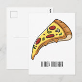 Carte Postale Illustration de la pizza (Devant / Derrière)