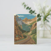 Carte Postale Illustration de la route Beartooth (Debout devant)