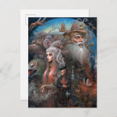 Carte Postale Illustration de la scène surréelle (Devant / Derrière)