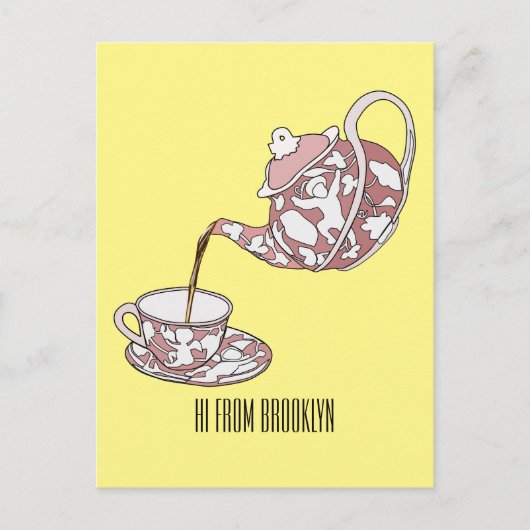 Carte Postale Illustration de la série Teacup (Devant)