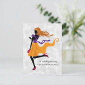 Carte Postale Illustration de la silhouette brillante stylisée (Debout devant)