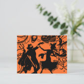 Carte Postale Illustration de la silhouette de la danse du diabl (Debout devant)