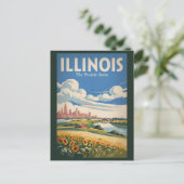 Carte Postale Illustration de la skyline de Chicago dans l'Illin (Debout devant)