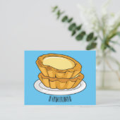 Carte Postale Illustration de la tarte à l'oeuf (Debout devant)