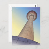 Carte Postale Illustration de la tour de Calgary (Devant / Derrière)