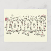 Carte Postale Illustration de la typographie de londres (Devant)