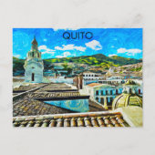 Carte Postale Illustration de la ville de Quito Ecuador (Devant)