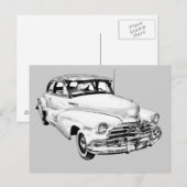 Carte Postale Illustration de la voiture Chevrolet Fleetmaster 1 (Devant / Derrière)
