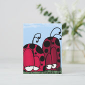 Carte Postale Illustration de Ladybug d'amour non demandé (Debout devant)