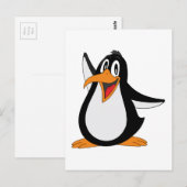 Carte Postale Illustration de l'animation de pingouin (Devant / Derrière)