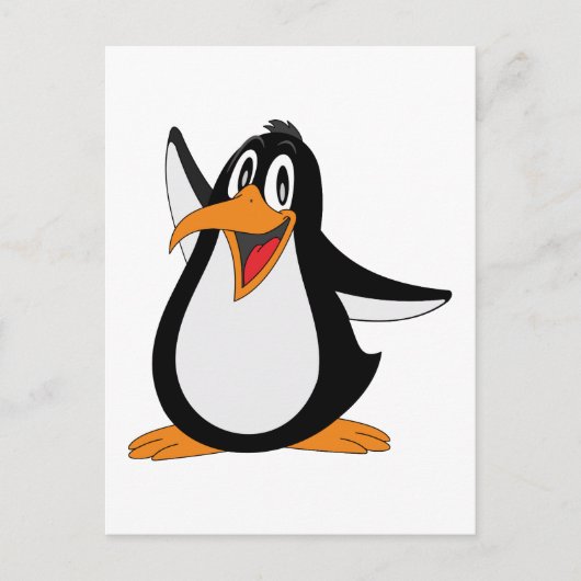 Carte Postale Illustration de l'animation de pingouin (Devant)