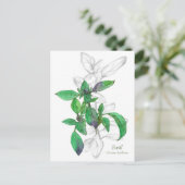 Carte Postale Illustration de l'aquarelle de Cuisine de base (Debout devant)