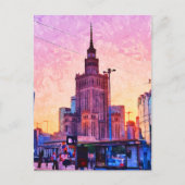 Carte Postale Illustration de l'aquarelle de Varsovie Pologne (Devant)