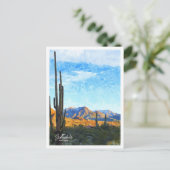Carte Postale Illustration de l'aquarelle Scottsdale Arizona (Debout devant)