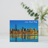 Carte Postale Illustration de l'aquarelle Skyline de New York (Debout devant)