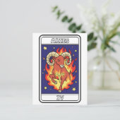 Carte Postale Illustration de l'astrologie Zodiac Aries (Debout devant)