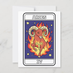 Carte Postale Illustration de l'astrologie Zodiac Aries
