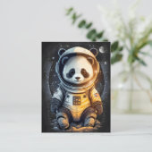 Carte Postale Illustration de l'astronaute Panda Bear (Debout devant)